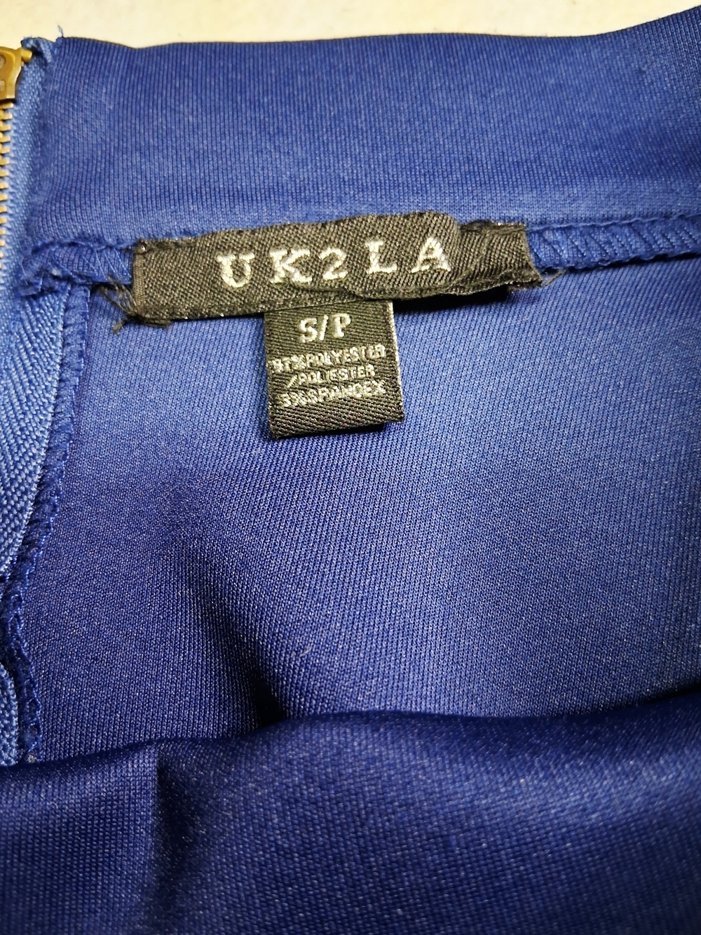 4/20$ UK2LA Navy Flared Skater Mini Skirt - Picture 5 of 6